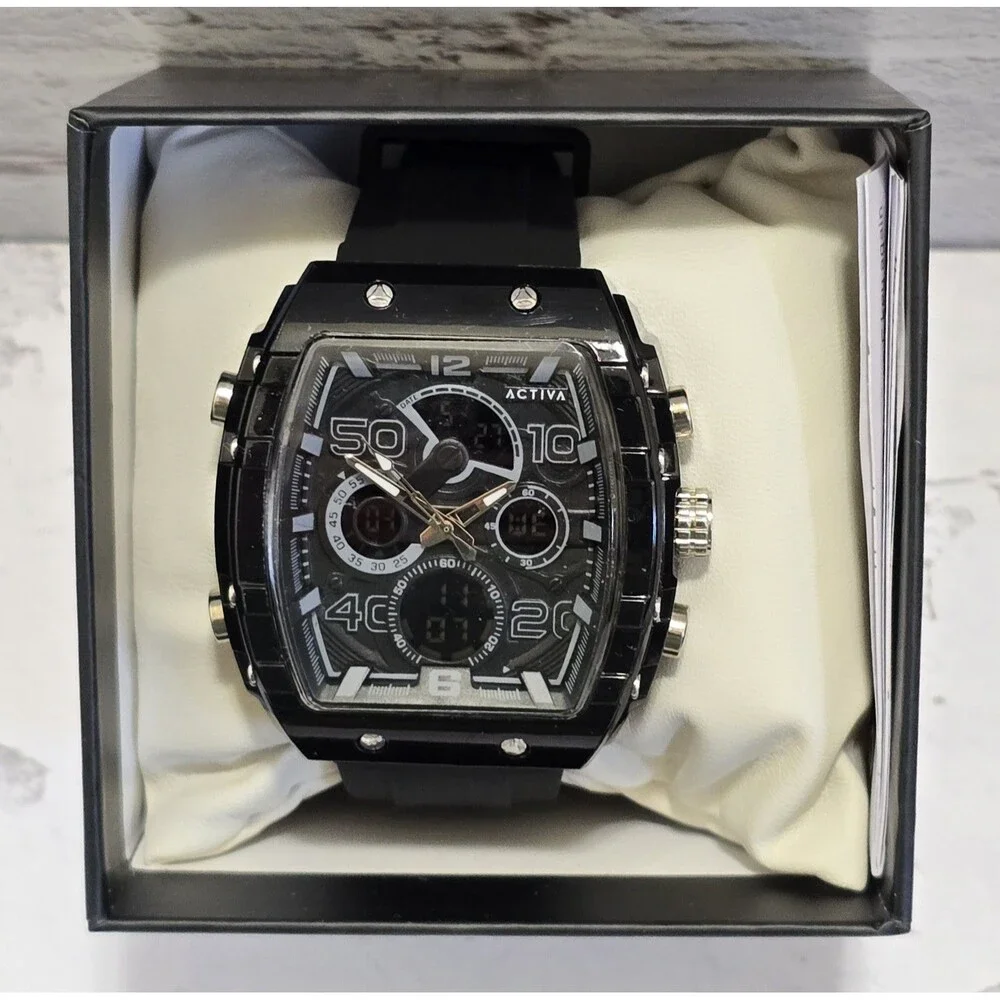 Activa X Invicta Diaital Essentials Men's Watch 45mm Black ACW8109-001 Brand New